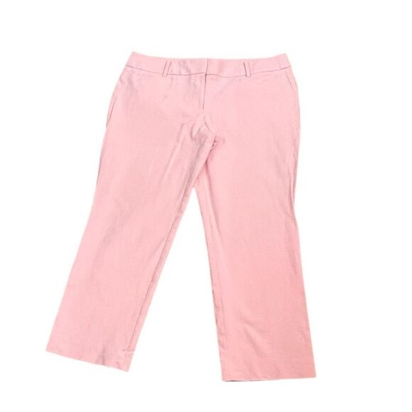 Loft The Riviera Pink Cotton Blend Marissa Pants, Size 12 - Picture 1 of 8
